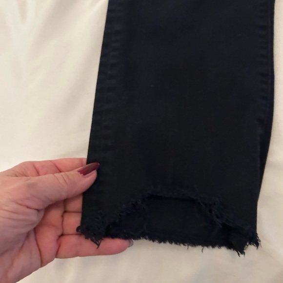 Levi’s black stretch 724 cropped raw edge size 29 - Picture 6 of 13